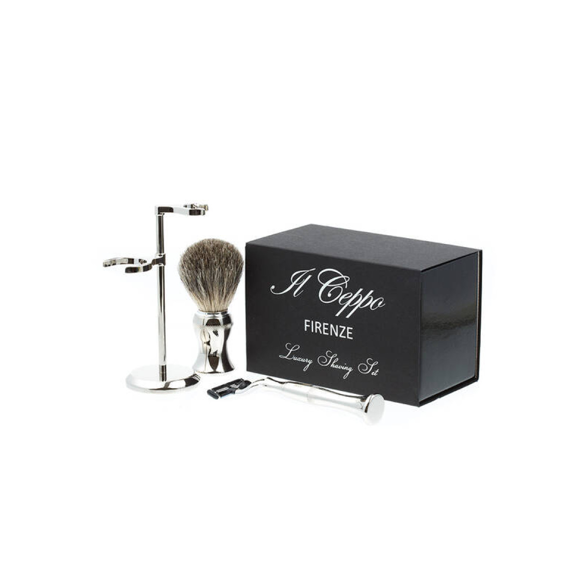 Бритвенный набор IL Ceppo Firenze серебристый SET-S103BKMTG 4