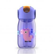 Бутылочка детская Zoku с силиконовой соломкой 415 мл фиолетовая