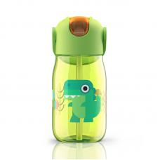 Бутылочка детская Zoku с силиконовой соломинкой 415 мл зелёная