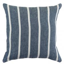 Чехол на подушку декоративный в полоску темно-синий Tkano Essential 45х45