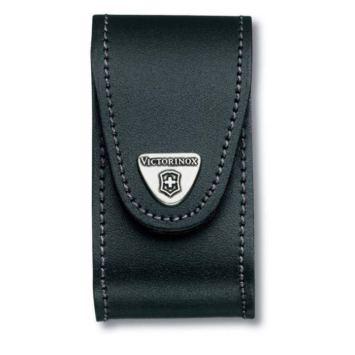 Чехол на ремень VICTORINOX для ножей 91 мм толщиной 5-8 уровней, кожаный, чёрный