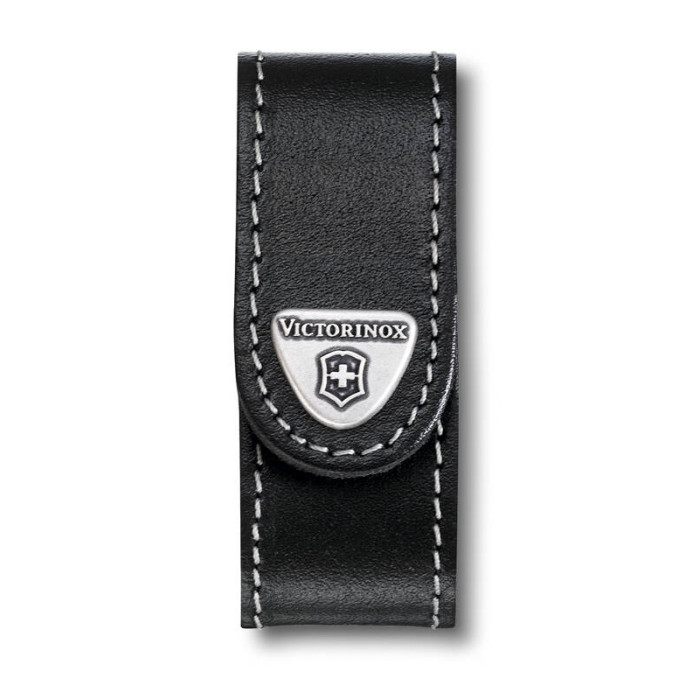 Чехол на ремень VICTORINOX для ножей NailClip 65 мм, на липучке, кожаный, чёрный