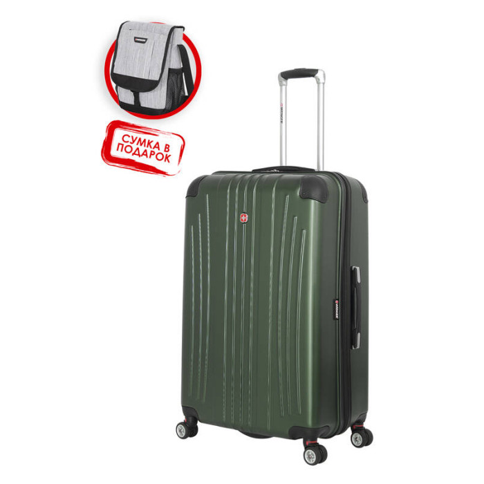 Чемодан WENGER Ridge 6171646175.pod цвет зелёный 92 л сумка в подарок
