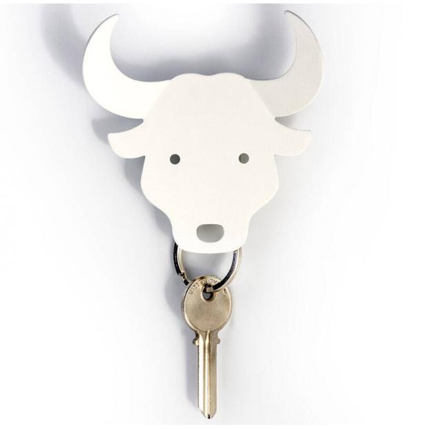 Держатель для ключей и аксессуаров Qualy Bull белый QL10152-WH