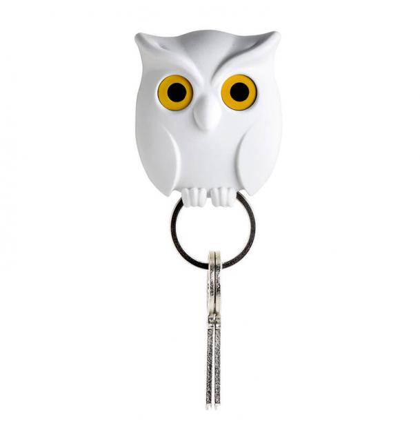 Держатель для ключей Qualy Night Owl белый QL10195-WH