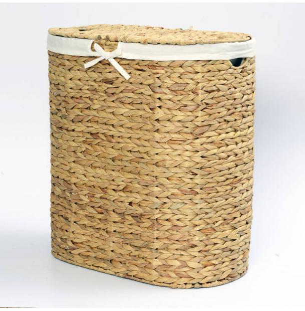 Плетеная корзина для белья с крышкой WasserKRAFT Dill WB-610-L
