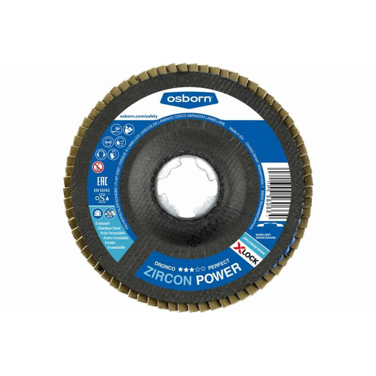 Диск абразивный лепестковый Zircon Power X-Lock K60 125 мм Dronco 5932386100 1