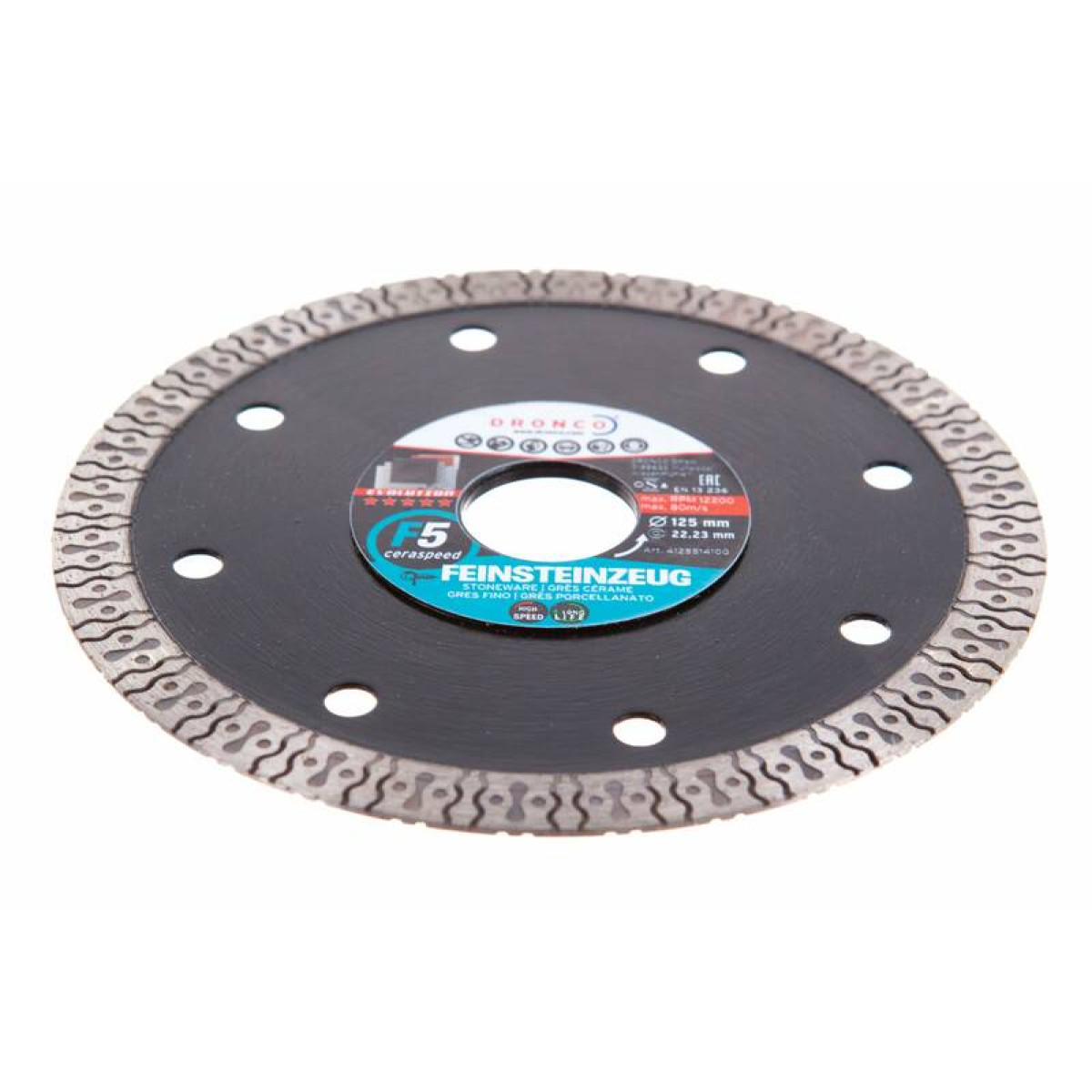 Диск алмазный по плитке F5 Ceraspeed 125x1,2x22,23 Dronco 4125514100 1