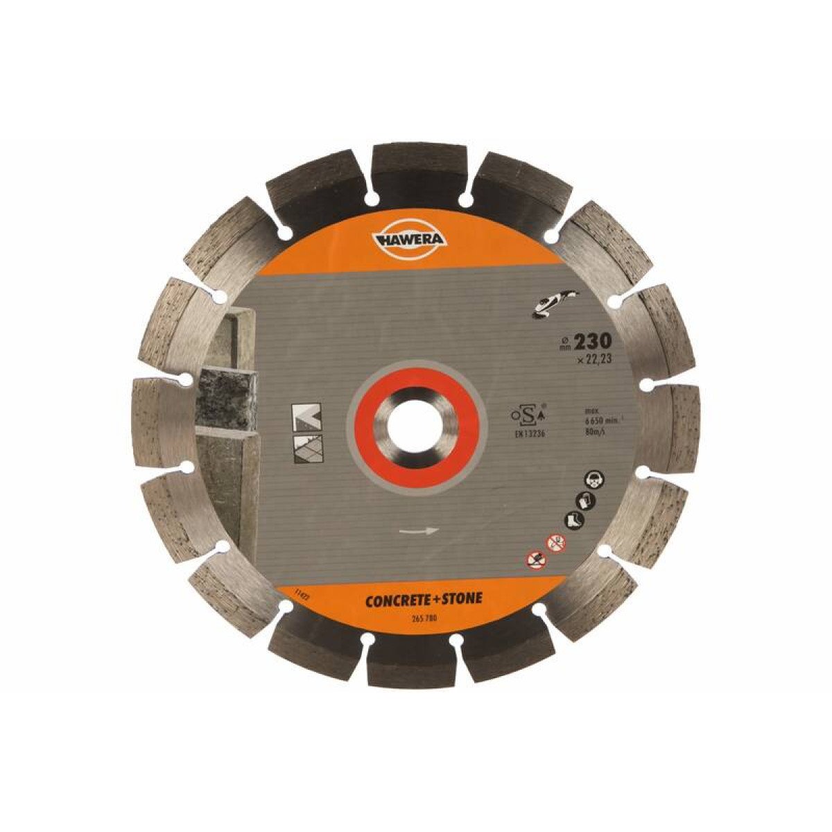 Диск алмазный Professional for Concrete 230х22,23х2,3 мм для УШМ HAWERA F00Y265780 1