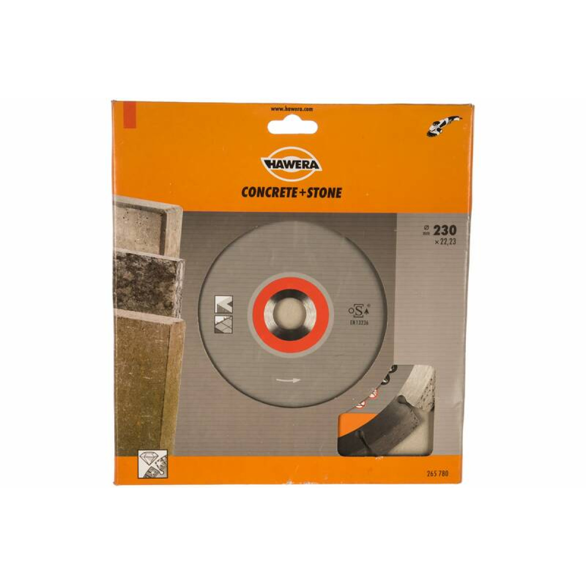 Диск алмазный Professional for Concrete 230х22,23х2,3 мм для УШМ HAWERA F00Y265780 2