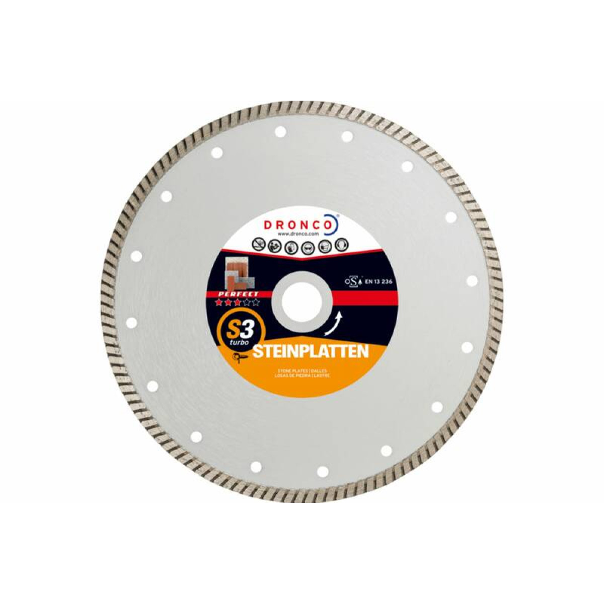 Диск алмазный S3 Turbo F 230x2.8x22.23 Dronco 4233460100 1