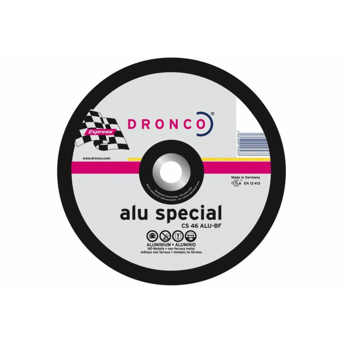 Диск отрезной по алюминию CS 46 ALU 230x1,9x22.23 Dronco 1233150100 1