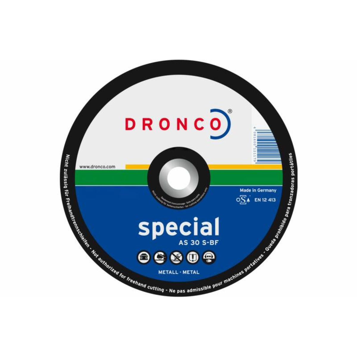 Диск отрезной по металлу AS30S 300x3.5x25.4 Dronco 2300020100 1
