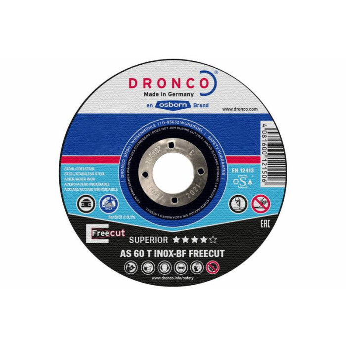 Диск отрезной по нержавейке AS60T FreeCut 125x2/1x22,23 Dronco 1121340100
