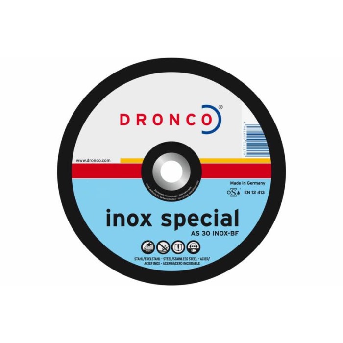 Диск отрезной по нержавейке Special AS30T INOX 230x2,2x22 Dronco 1231905100