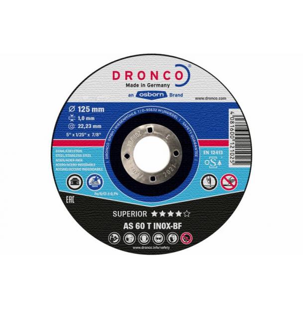 Диск отрезной по нержавейке Special Inox AS60T BOX-25 125x1,0x22 Dronco 6900871100