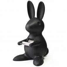 Диспенсер для скотча Qualy Bunny черный QL10114-BK