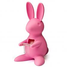 Диспенсер для скотча Qualy Bunny розовый QL10114-PK