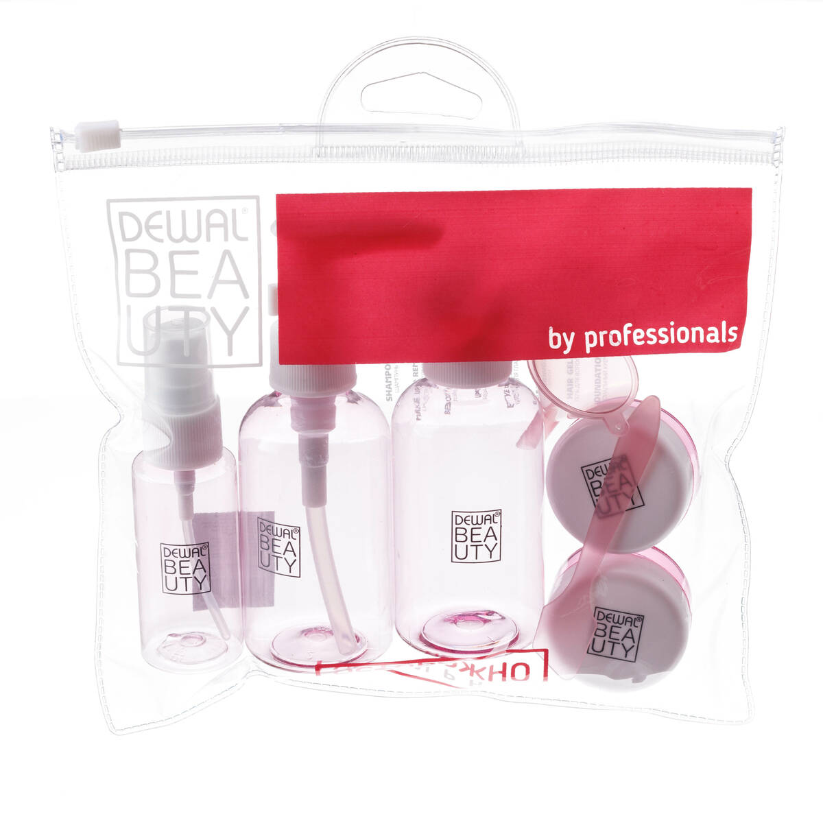 Дорожный набор баночек для путешествий DEWAL BEAUTY DBTS5SR 2