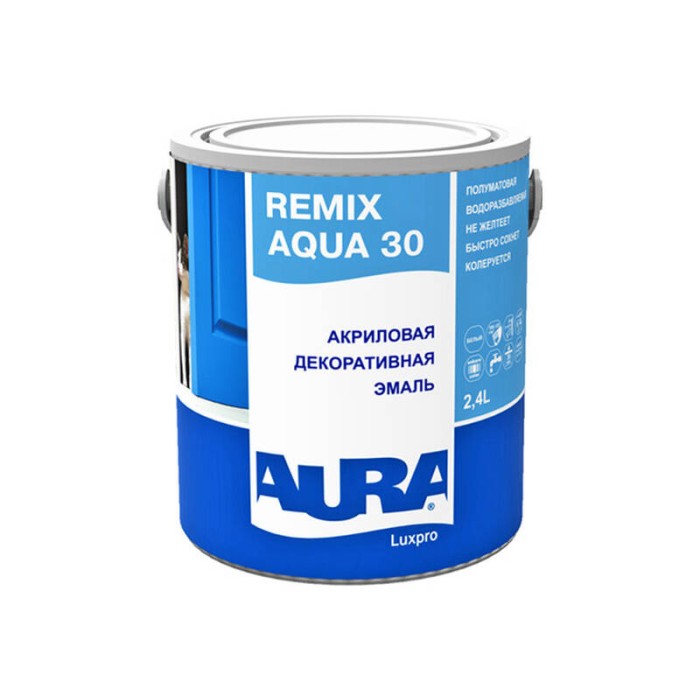 Эмаль AURA Luxpro Remix Aqua 30 ALE002 2.4 л