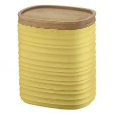 Емкость для хранения с бамбуковой крышкой Guzzini Tierra 1 л желтая