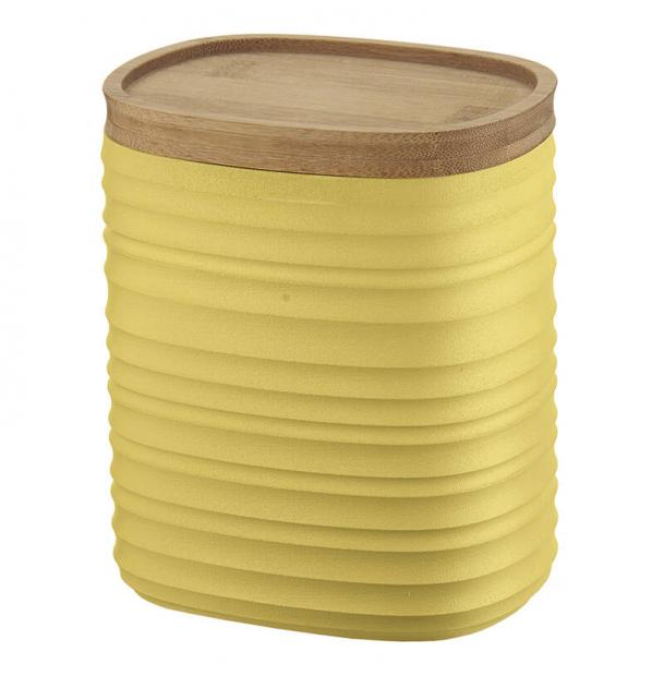 Емкость для хранения с бамбуковой крышкой Guzzini Tierra 1 л желтая 181800206