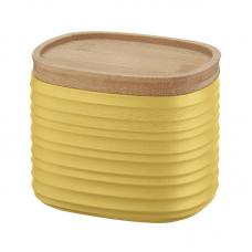 Емкость для хранения с бамбуковой крышкой Guzzini Tierra 500 мл желтая