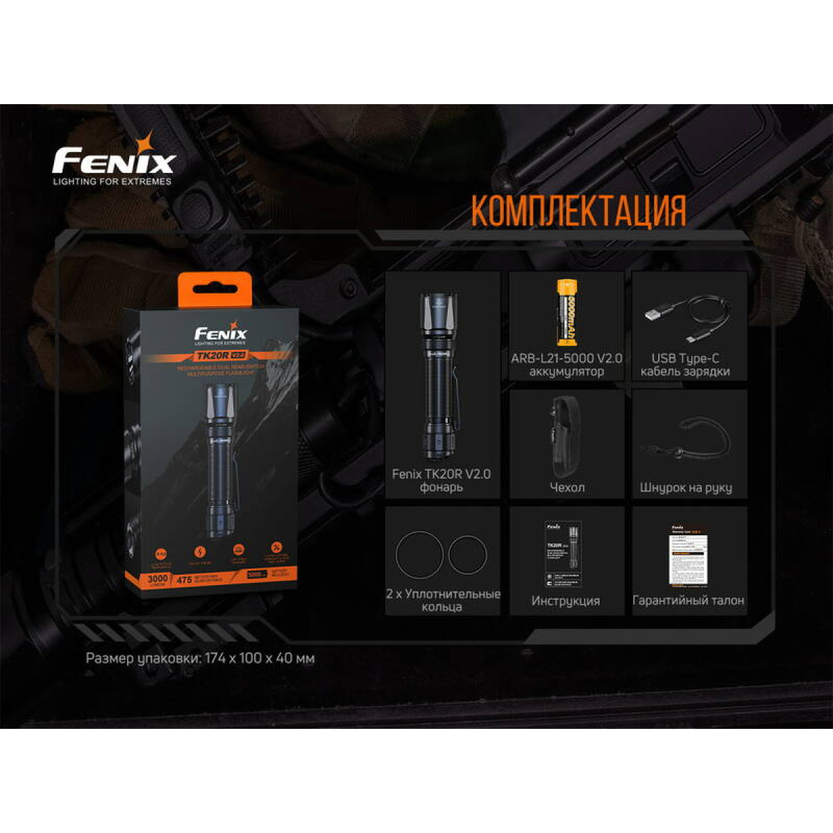 Фонарь Fenix TK20RV20 4