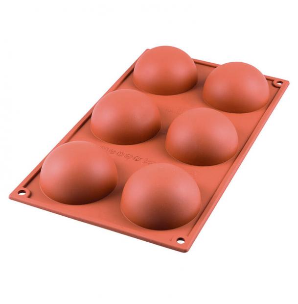 Форма для приготовления пирожных Half Sphere 18,5 х 33,5 см силиконовая Silikomart 20.002.00.0065