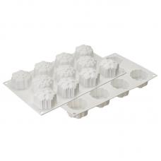 Форма для приготовления пирожных и конфет Snowflakes 30,5х18 см Silikomart 26.115.87.0065