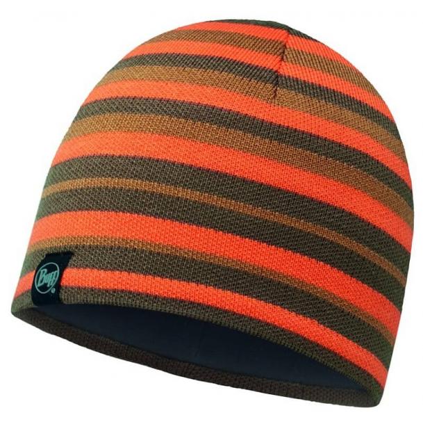 Шапка Buff Knitted & Polar Hat Lakistripes Fossil 113520.311.10.00