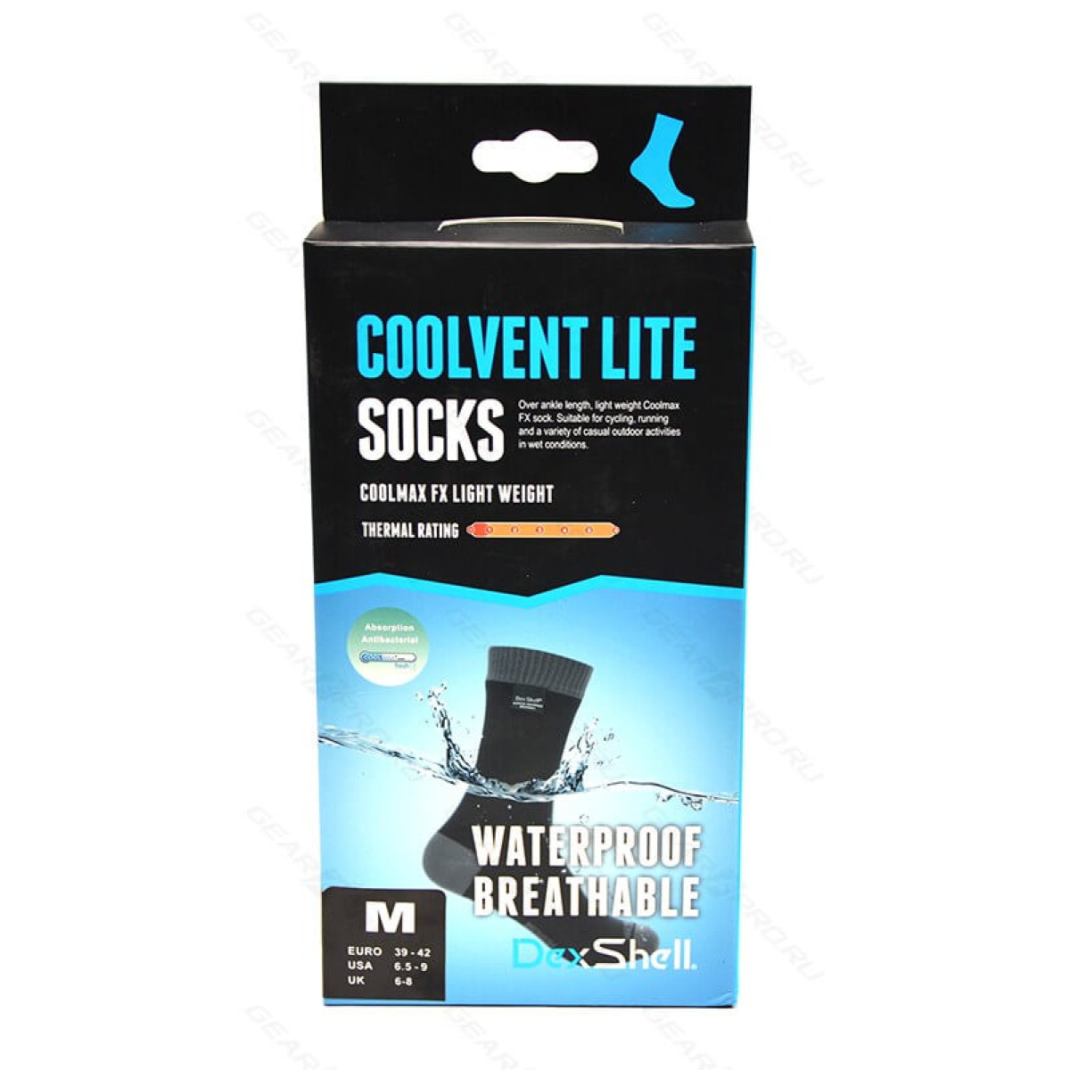 Носки водонепроницаемые DexShell Waterproof Coolvent Lite Socks Grey M 5