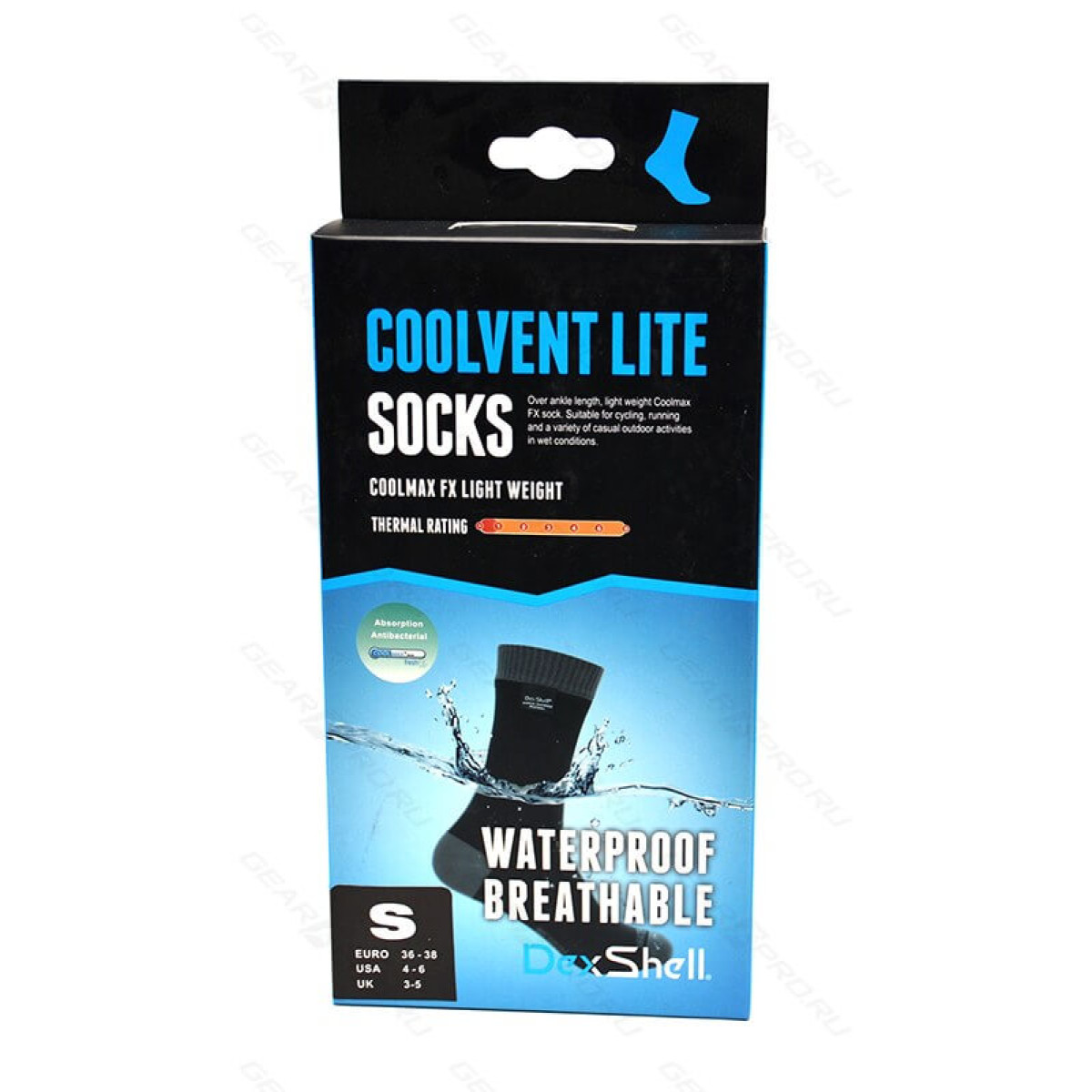 Носки водонепроницаемые DexShell Waterproof Coolvent Lite Socks Grey S 3