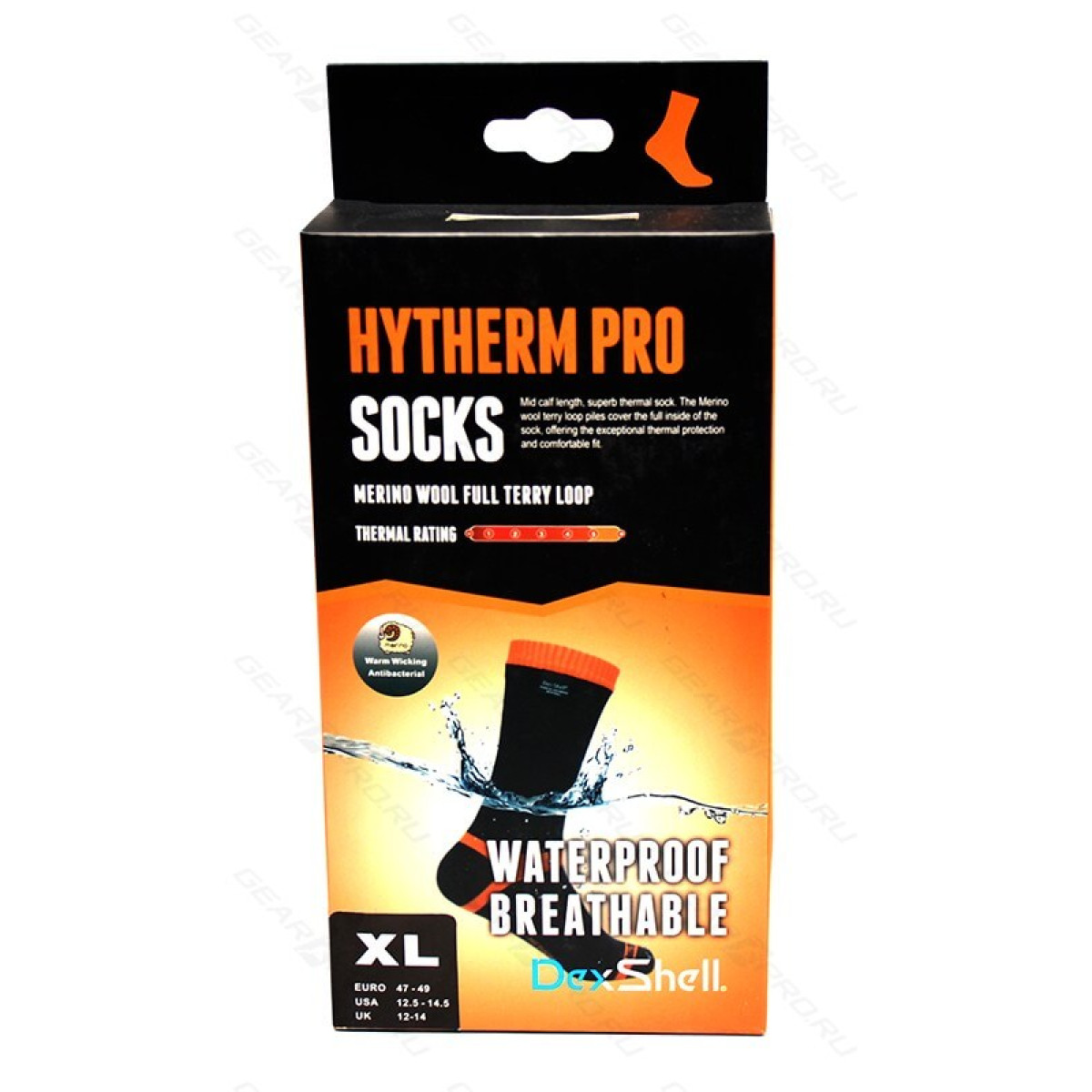 Носки водонепроницаемые DexShell Waterproof Hytherm PRO Socks XL 5