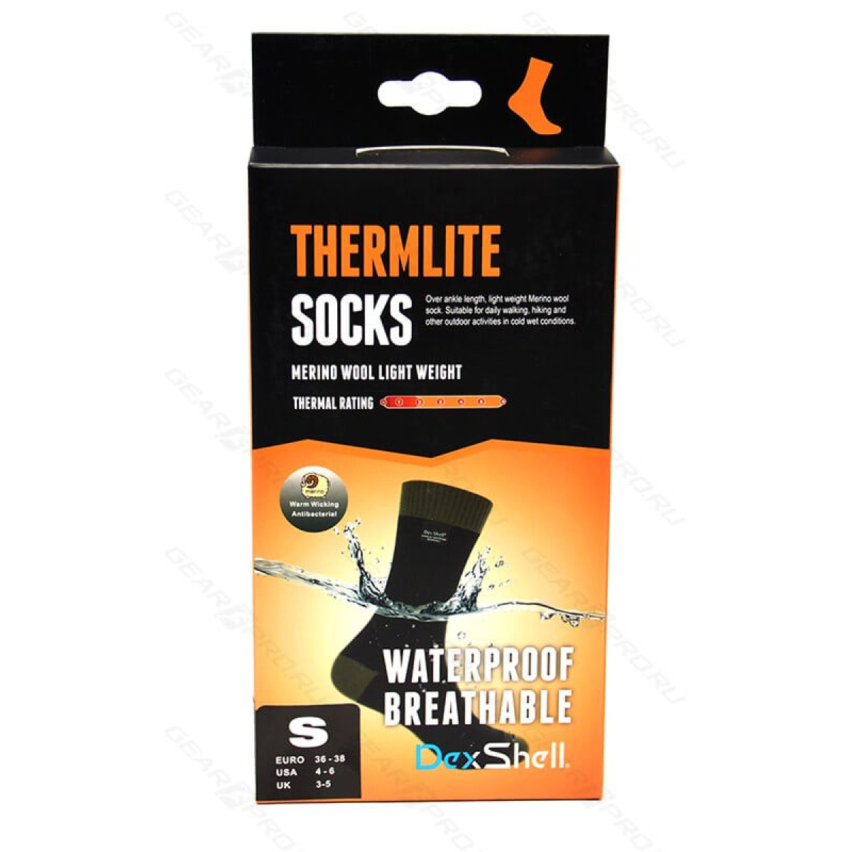 Водонепроницаемые носки DexShell Thermlite S (36-38) DS6260S 2
