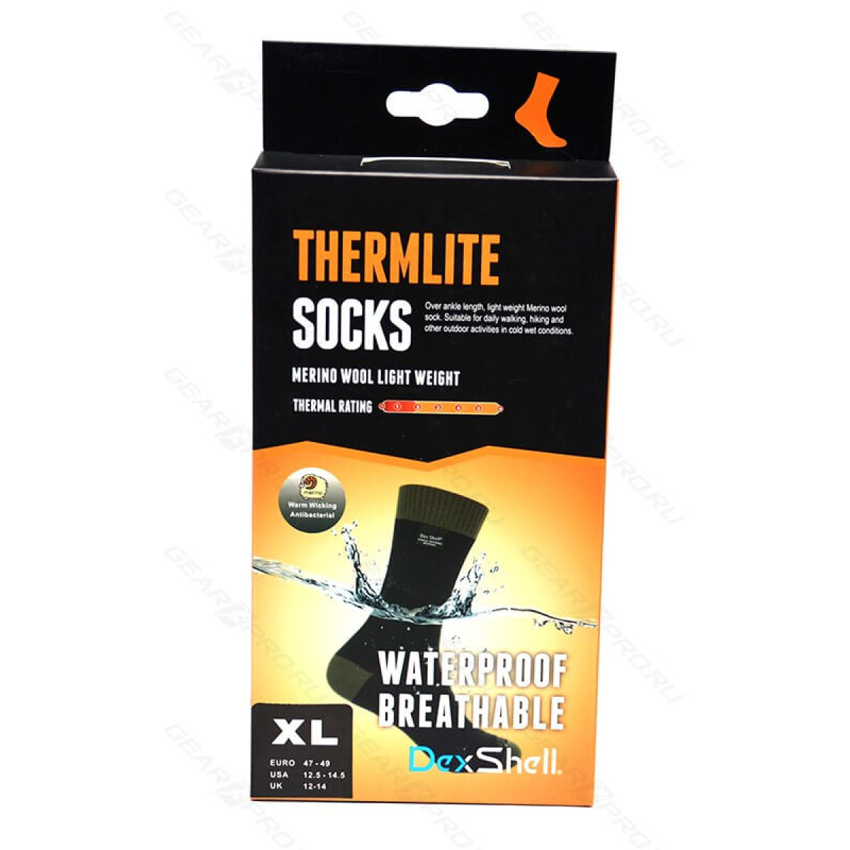 Водонепроницаемые носки Dexshell Thermlite DS6260XL, размер XL (47-49) 7