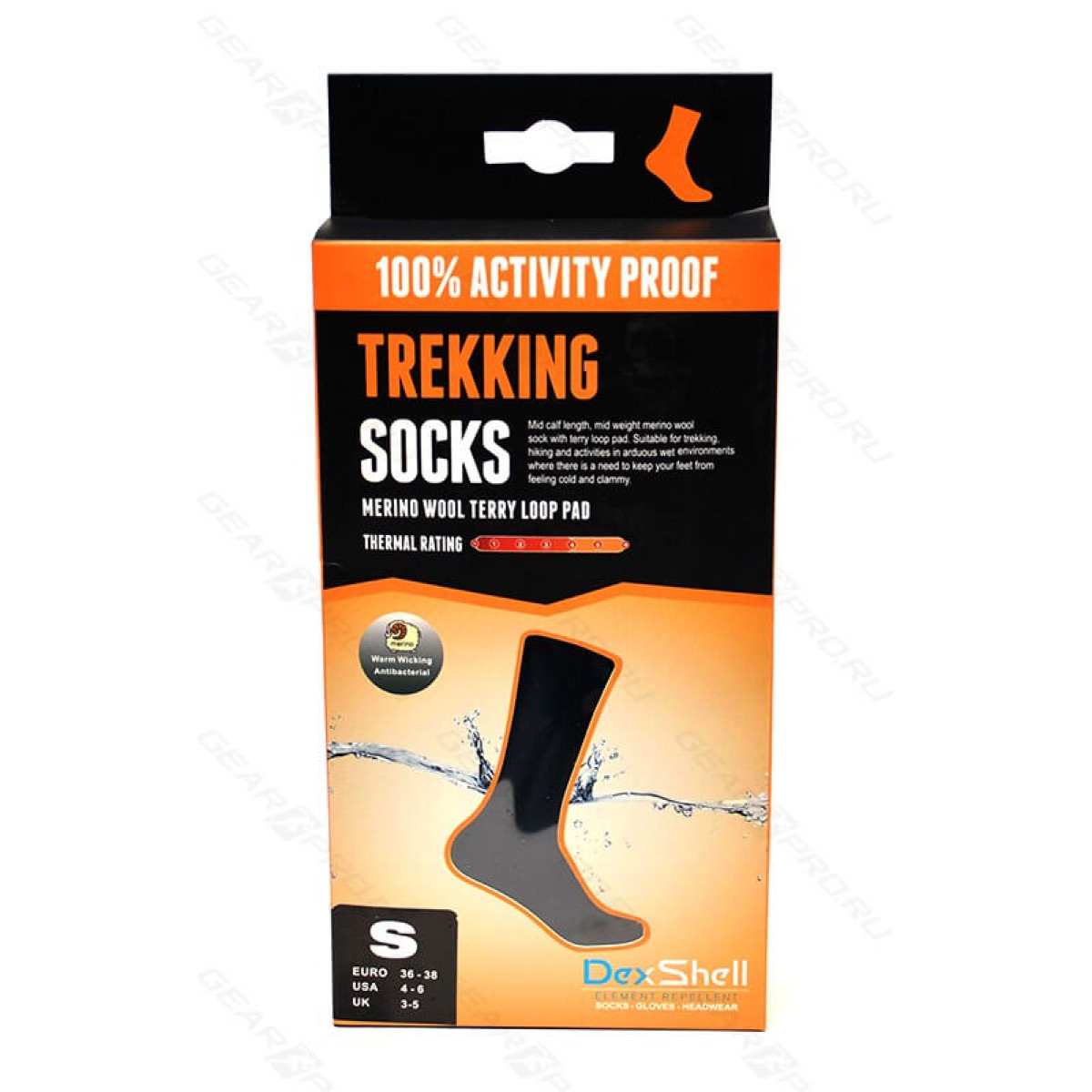Носки водонепроницаемые DexShell Waterproof Trekking Socks Olive S 4