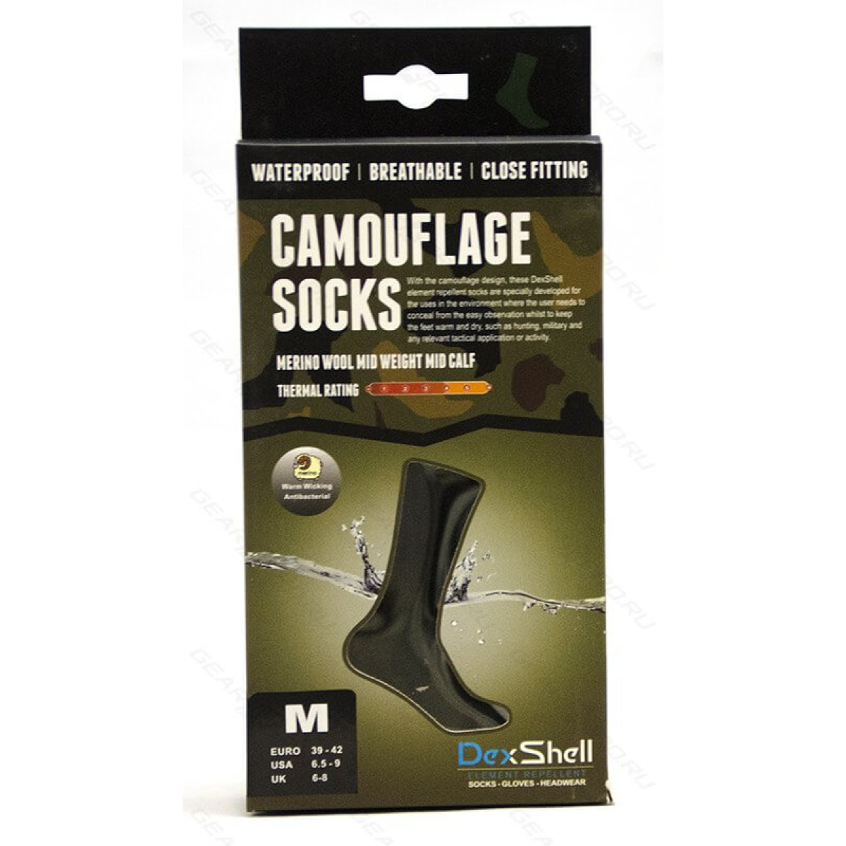 Носки водонепроницаемые Dexshell Waterproof Camouflage Socks S 4