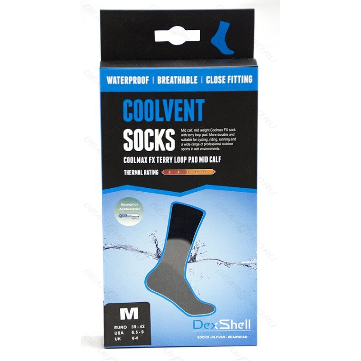 Носки водонепроницаемые Dexshell Waterproof Coolvent Socks Aqua Blue S 5