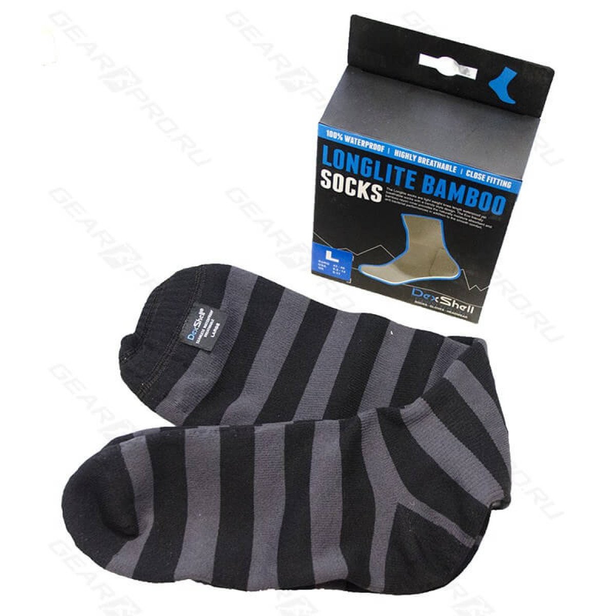 Носки водонепроницаемые Dexshell Longlite Bamboo Grey Socks размер L 4