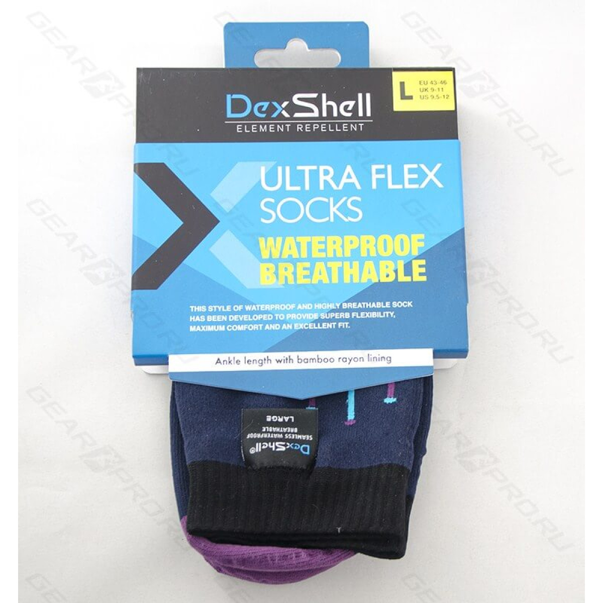 Носки водонепроницаемые Dexshell Waterproof Ultra Flex Navy Socks M 2