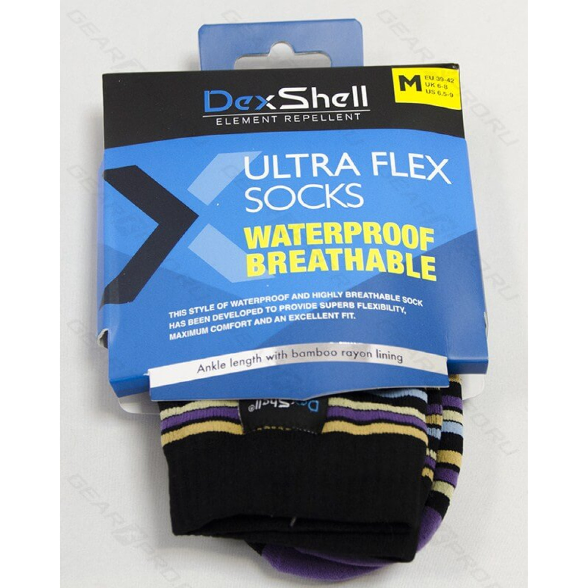 Носки водонепроницаемые Dexshell Waterproof Ultra Flex Stripe Socks M 5