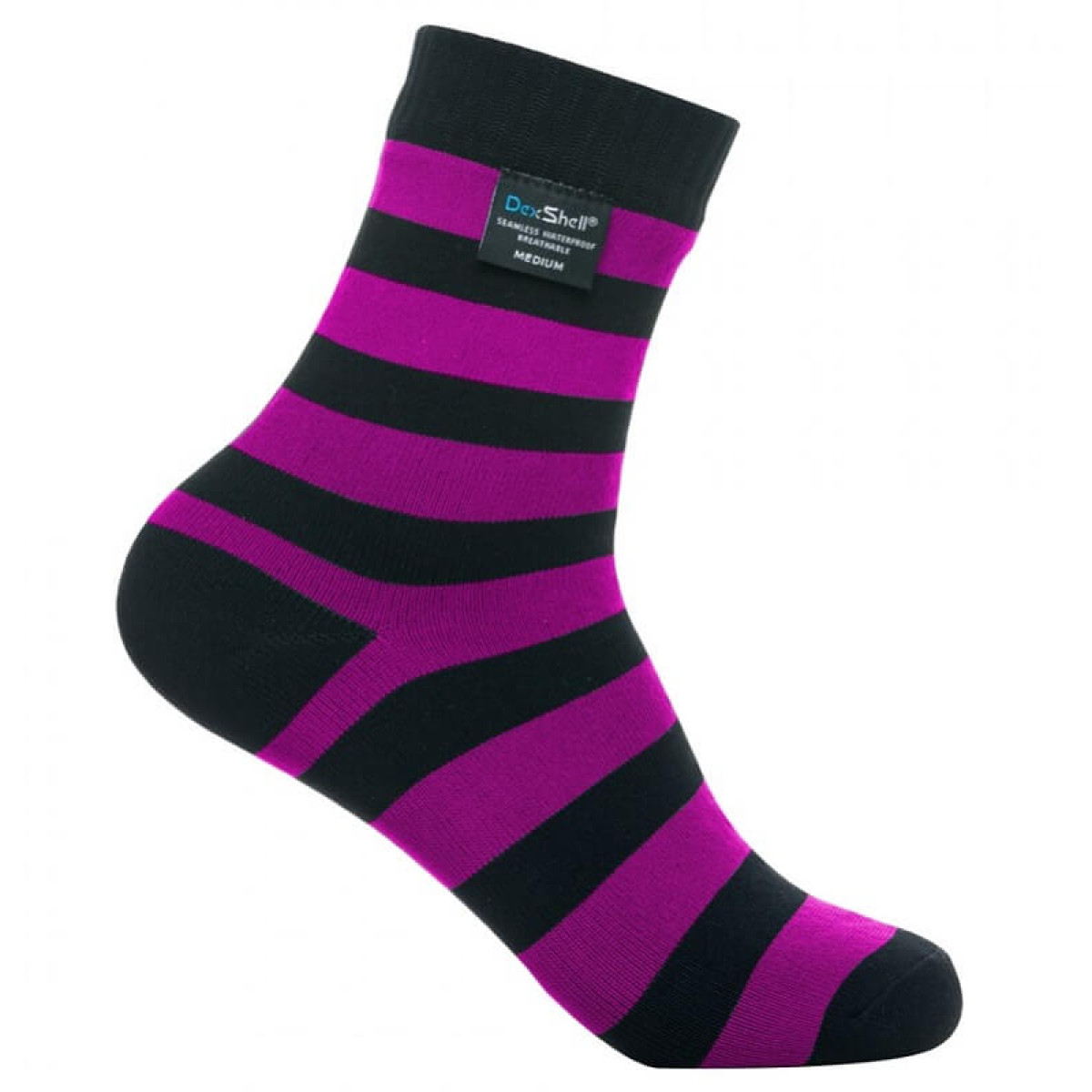 Носки водонепроницаемые Dexshell Waterproof Ultralite Bamboo Socks Black Pink Stripe M 1