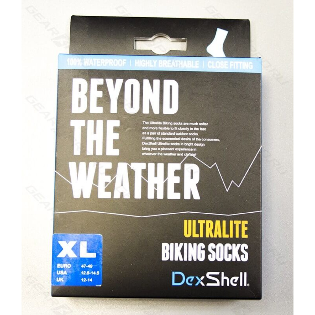 Носки водонепроницаемые Dexshell Ultralite Biking Hi-vis Yellow L 4