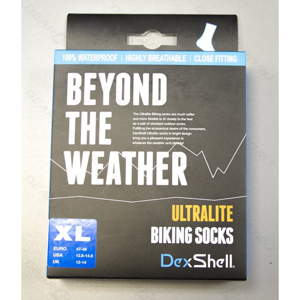 Носки водонепроницаемые Dexshell Ultralite Biking Hi-vis Yellow M 2