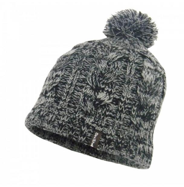 Шапка водонепроницаемая Dexshell Waterproof Beanie Grey Cable Pompom DH342G