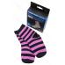 Носки водонепроницаемые Dexshell Waterproof Ultralite Bamboo Socks Black Pink Stripe S DS643PS