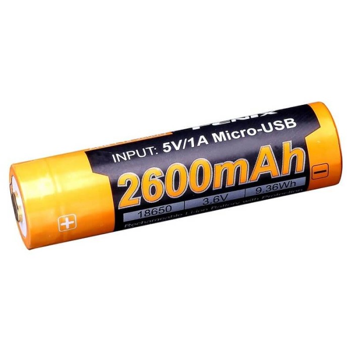 Аккумулятор Fenix ARB-L18-2600U Li-ion 18650 2600 mAh w/ biult-in microUSB