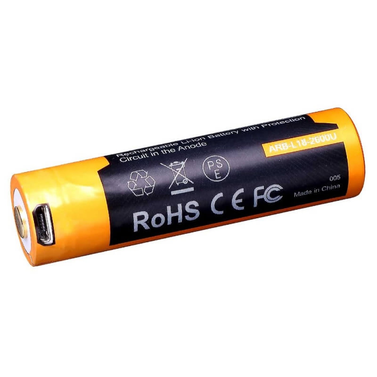 Аккумулятор Fenix ARB-L18-2600U Li-ion 18650 2600 mAh w/ biult-in microUSB 2