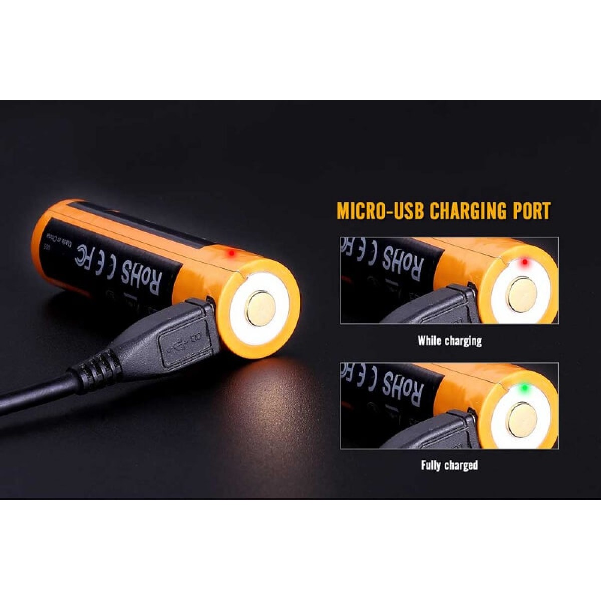 Аккумулятор Fenix ARB-L18-2600U Li-ion 18650 2600 mAh w/ biult-in microUSB 3